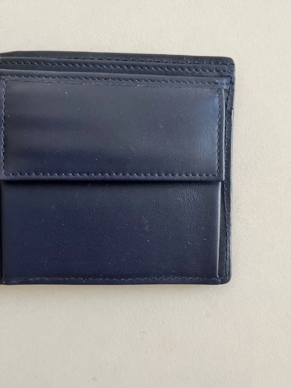 Versace navy leather